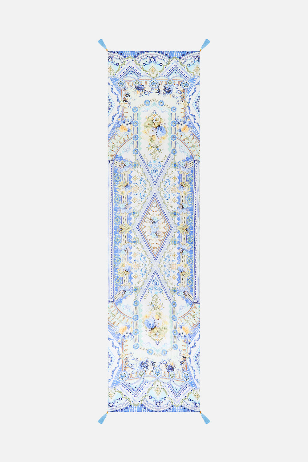 【美品✨】CAMILLAカミラ スリムフィット カフタン スプリット高級 シルク My Homespun Heart Long Silk Crinkle Chiffon Scarf | CAMILLA US