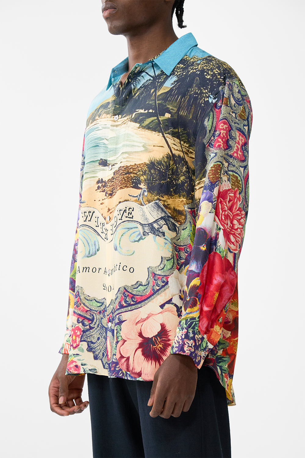 The CAMILLA Long Sleeve Oversized Shirt in our Bathing Bombshell print.