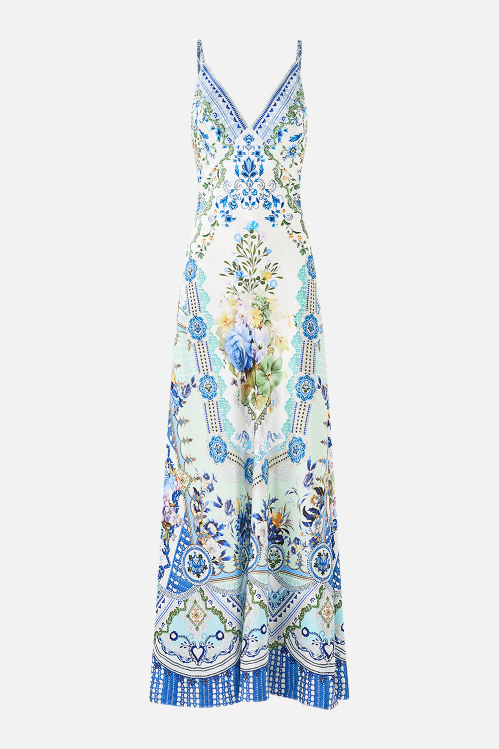 VESTIDO LIGERO AL BIES HASTA EL TOBILLO CUELLO PICO MY HOMESPUN HEART