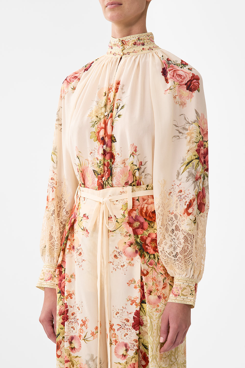 The CAMILLA Raglan Button Up Shirt in our Meet Me At The Majestic print.