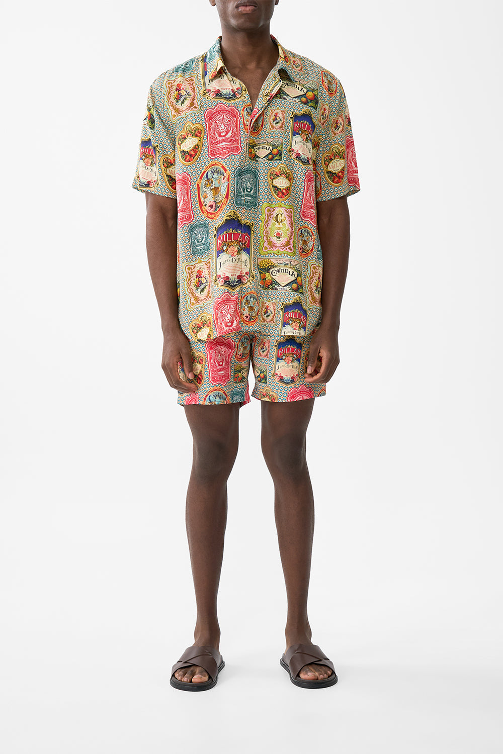 The CAMILLA Short Sleeve Oversized Shirt in our Soap Opera print.