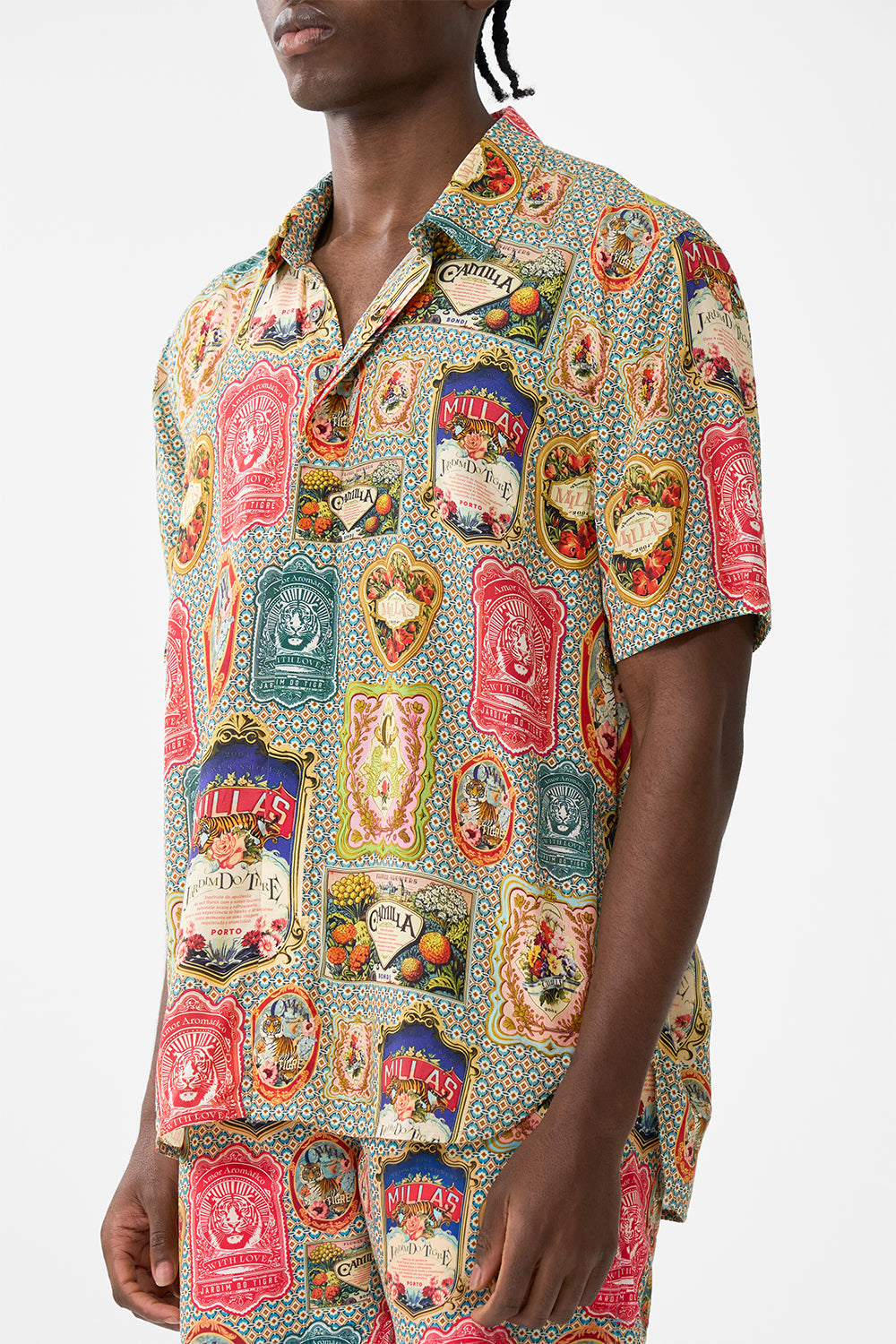 The CAMILLA Short Sleeve Oversized Shirt in our Soap Opera print.