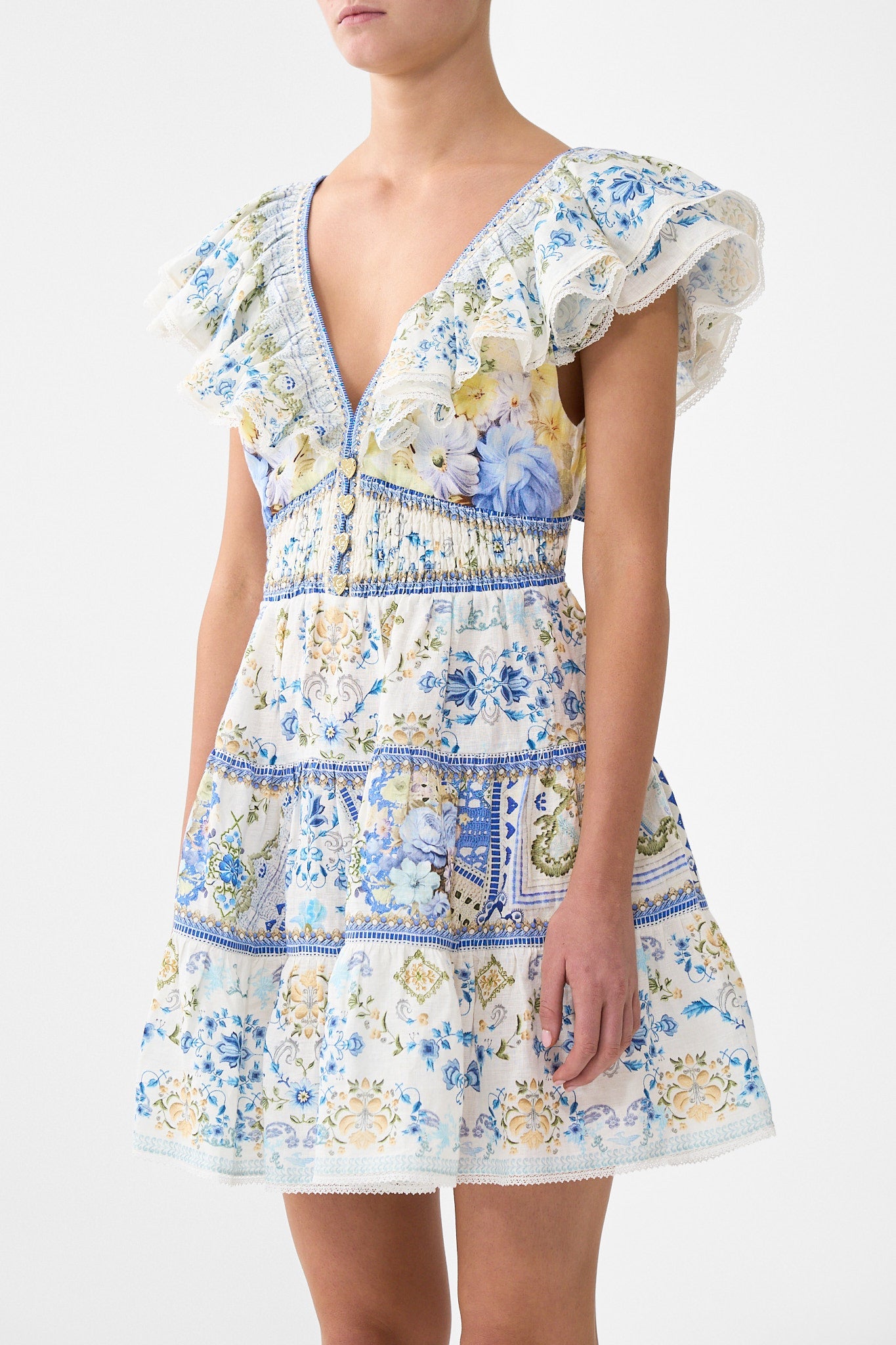 MINIVESTIDO CON VOLANTES EN EL CUELLO MY HOMESPUN HEART