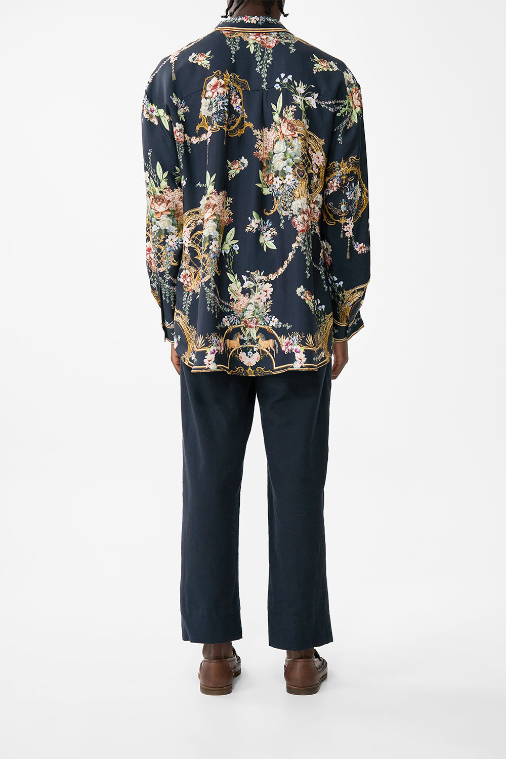 The CAMILLA Long Sleeve Oversized Shirt in our Noble Endeavours print.