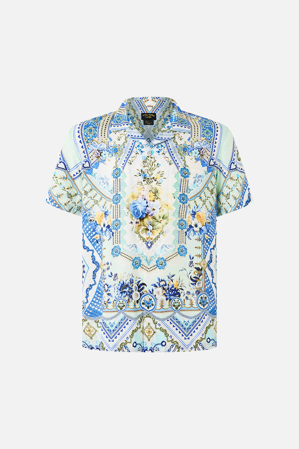 SHORT SLEEVE CAMP COLLARED SHIRT MY HOMESPUN HEART