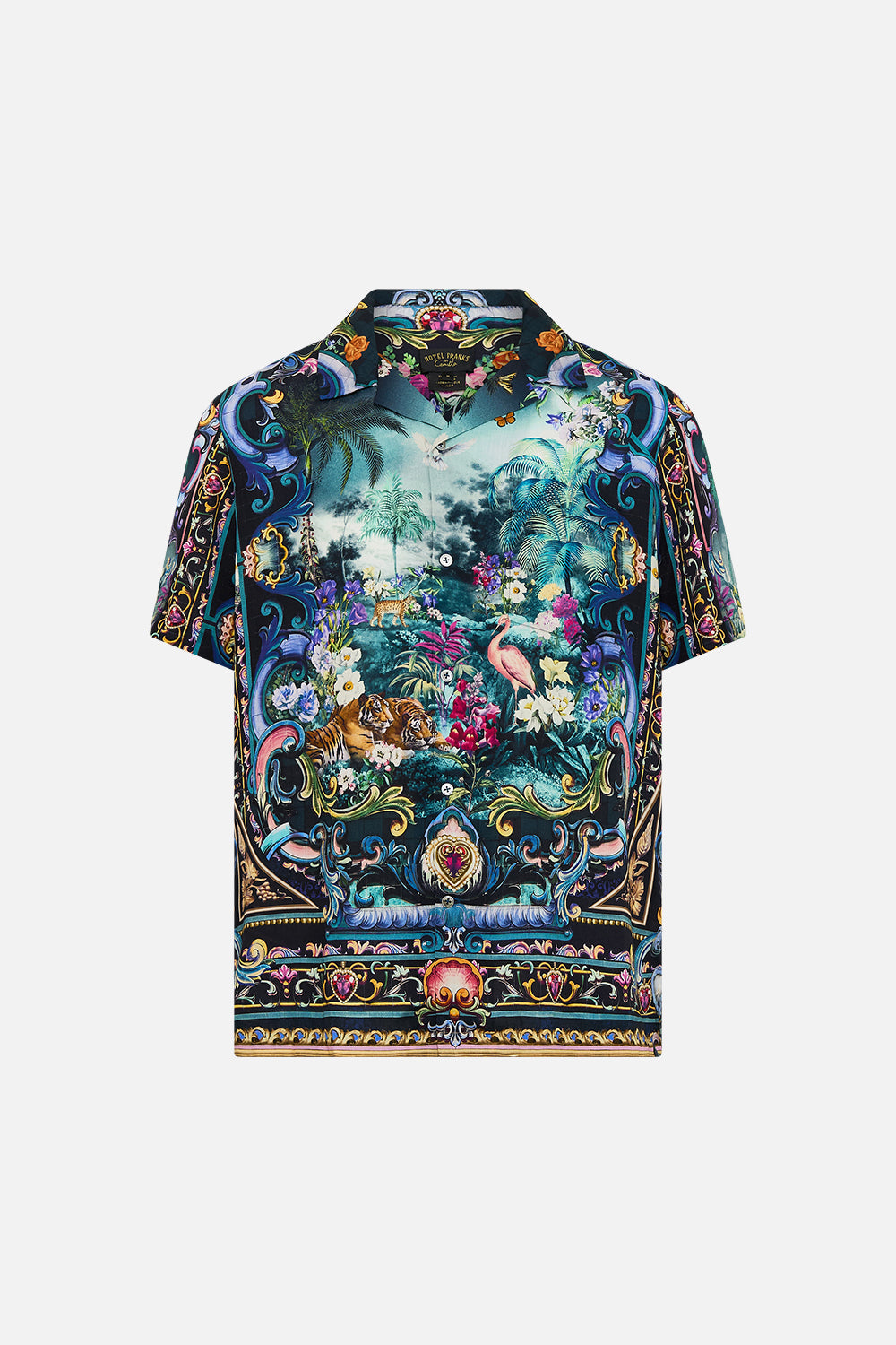The CAMILLA Short Sleeve Camp Collared Shirt in our Basked In Baroque print.