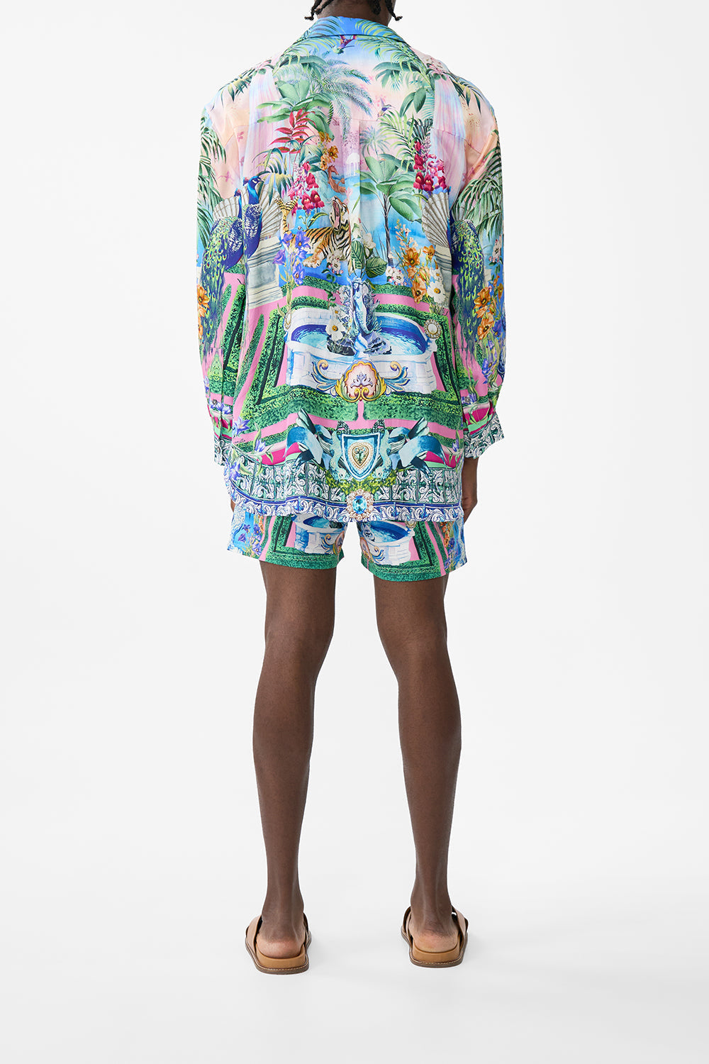 The CAMILLA Long Sleeve Oversized Shirt in our Spirit Of Santa Maria print.