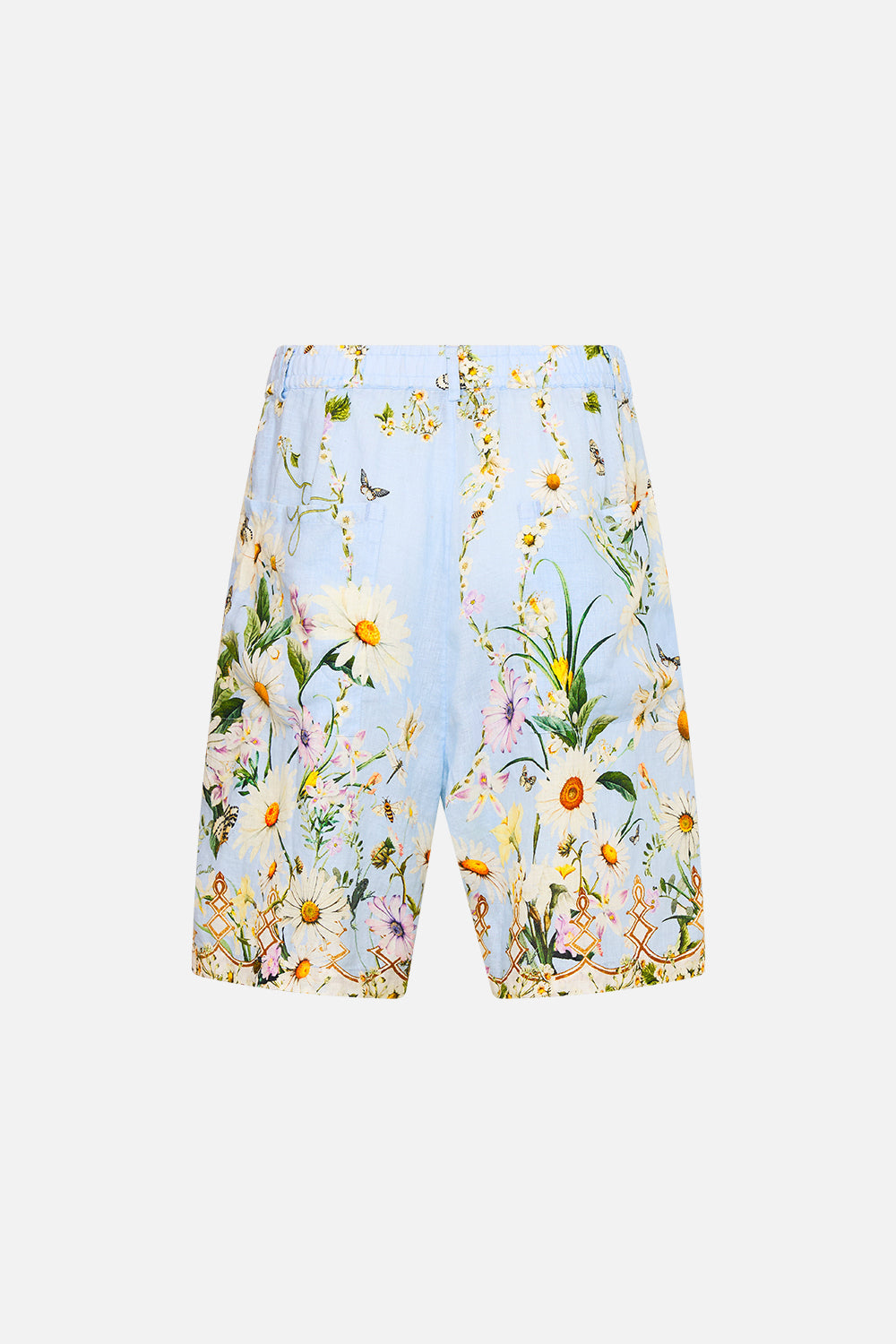 The CAMILLA Long Walk Short With Elastic Back in our Floral Freefall print.