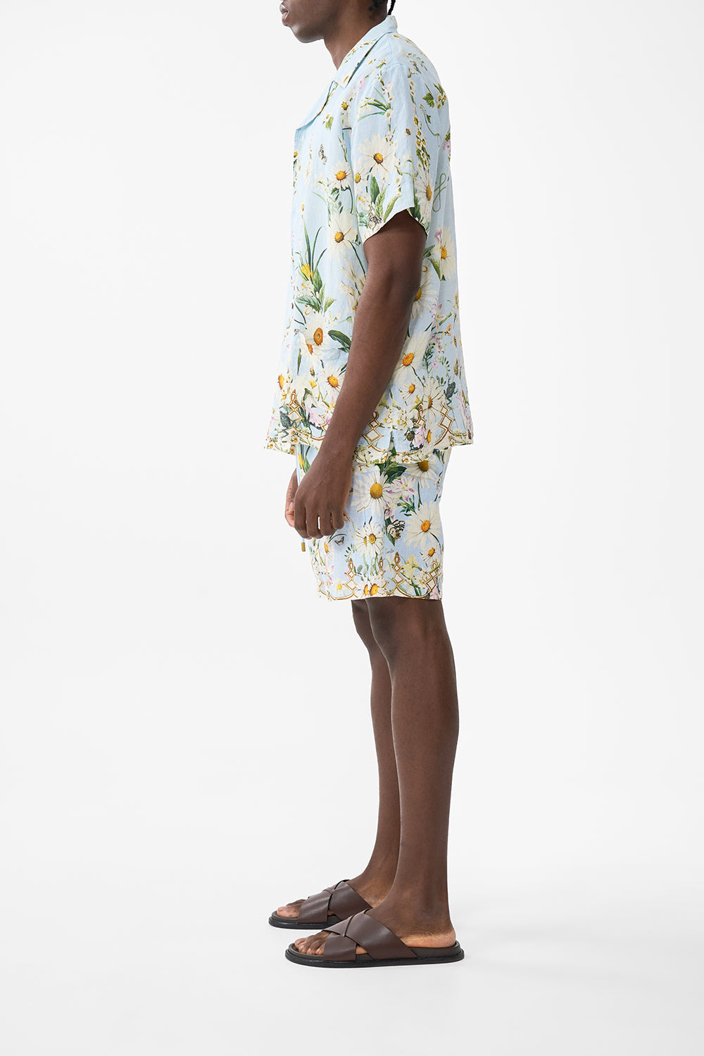 The CAMILLA Long Walk Short With Elastic Back in our Floral Freefall print.