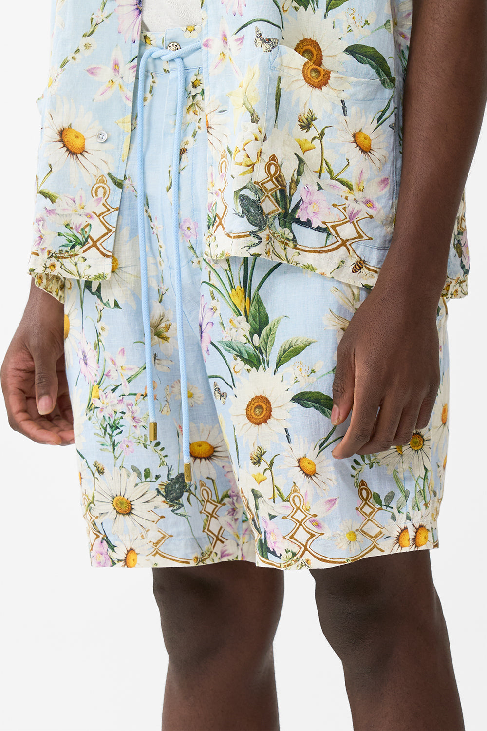 The CAMILLA Long Walk Short With Elastic Back in our Floral Freefall print.