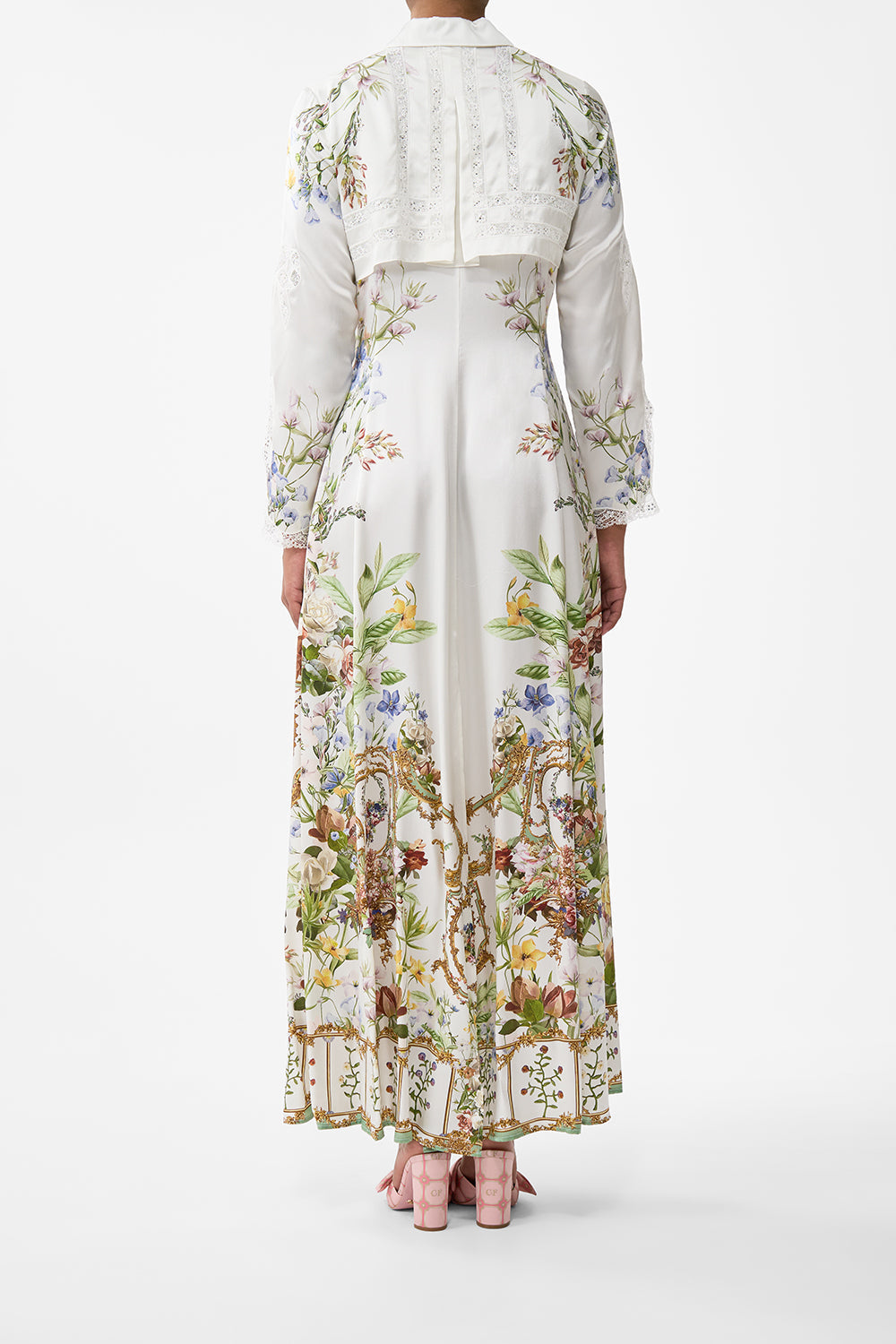 The CAMILLA Printed Trench in our Dressing Room Drama print.