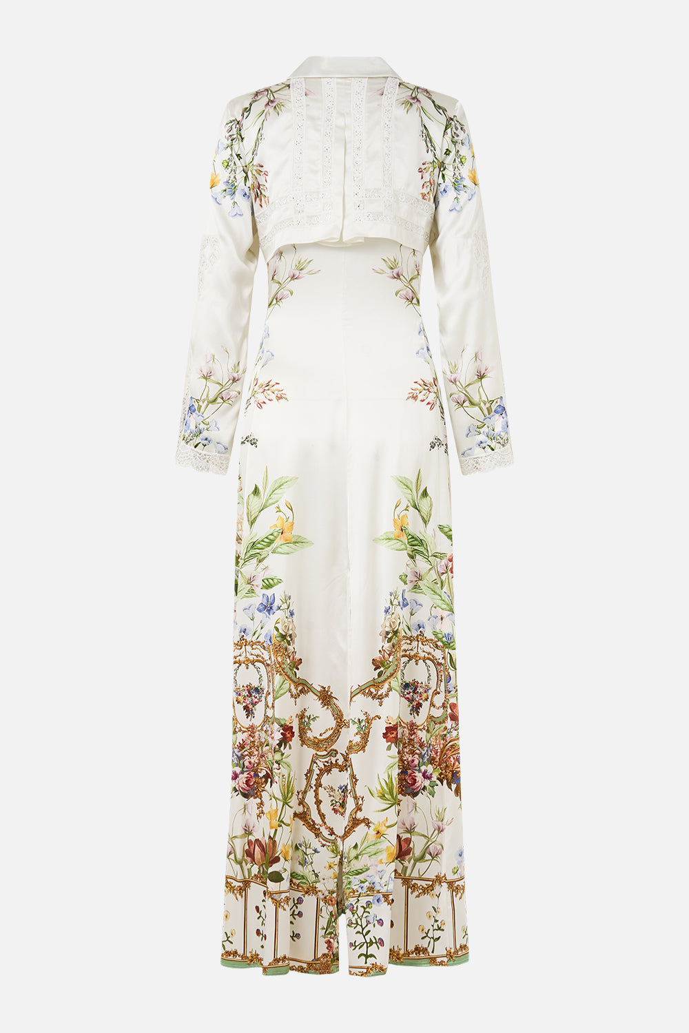 The CAMILLA Printed Trench in our Dressing Room Drama print.