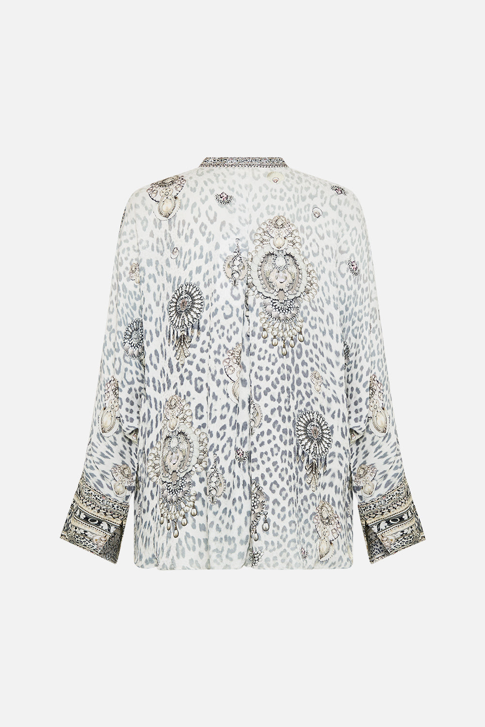 The CAMILLA Relaxed Placket Detail Shirt in our Marble Heaven print.