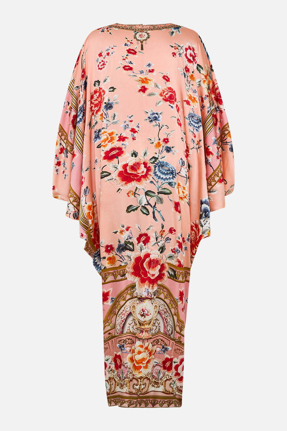 The CAMILLA Button Front T-Shape Kaftan in our Majestic Milla print.