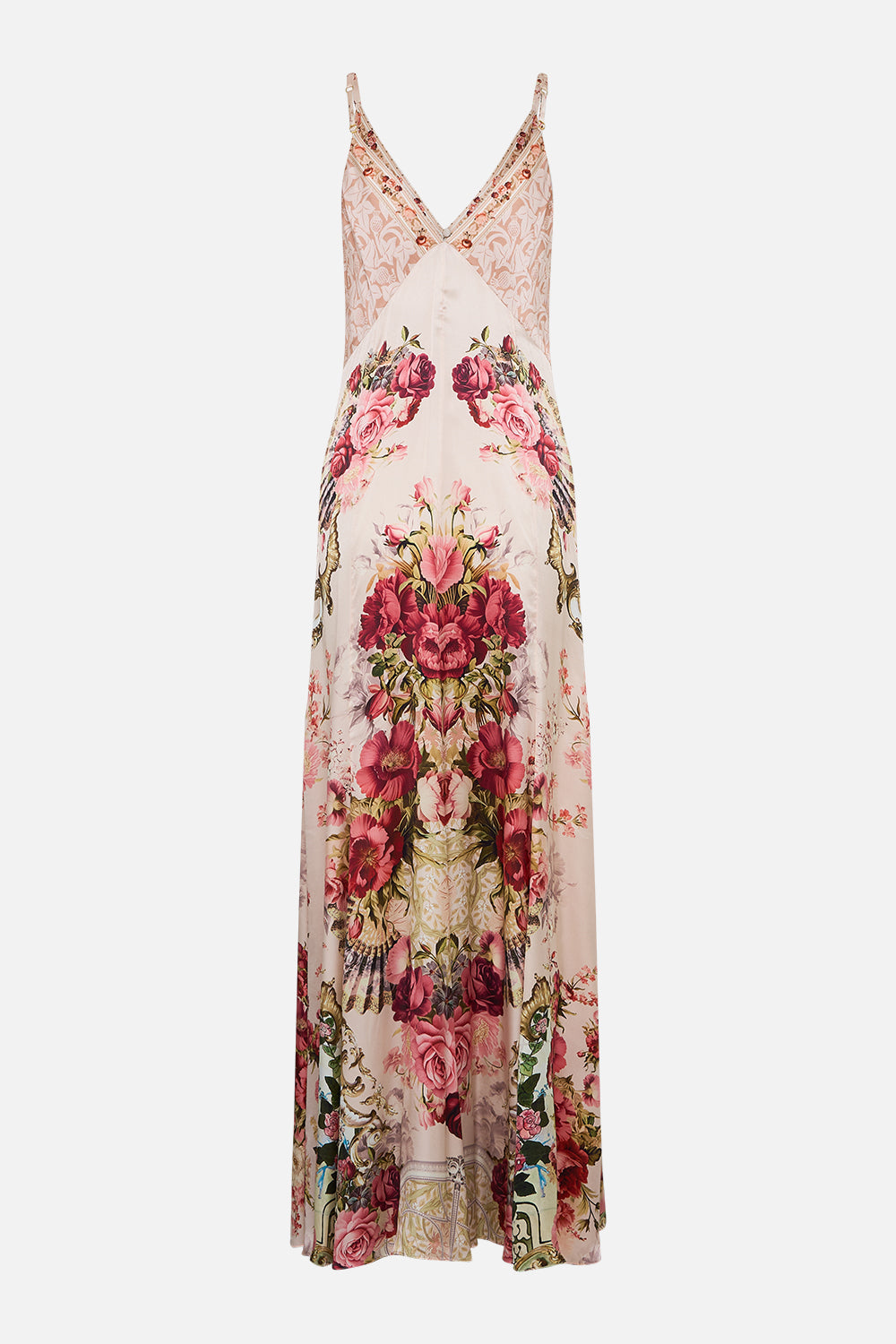 The CAMILLA Button Front Strappy Dress in our Meet Me At The Majestic print.