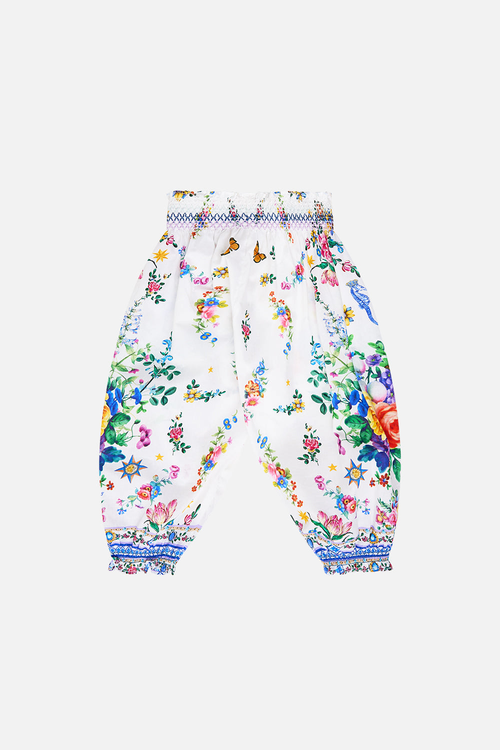 The CAMILLA Babies Shirred Waist Harem Pant in our Tiles Darls print.