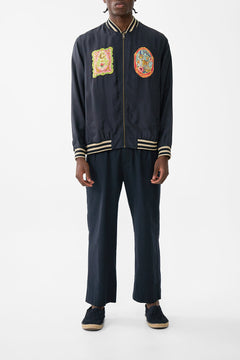 The CAMILLA Reversible Zip Through Bomber Jacket in our Soap Opera print.