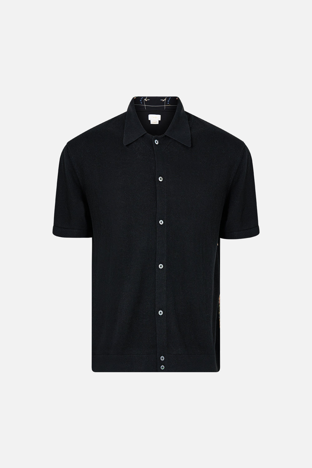 The CAMILLA Short Sleeve Knit Shirt W Silk Contrast Back in our Noble Endeavours print.