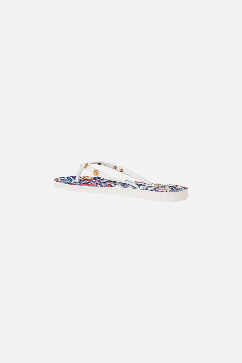 The CAMILLA Thongs in our Tiles Darls print.