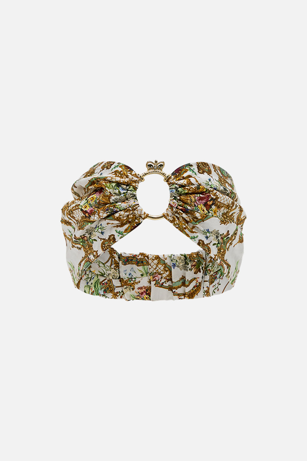 The CAMILLA Ring Headband in our Dressing Room Drama print.