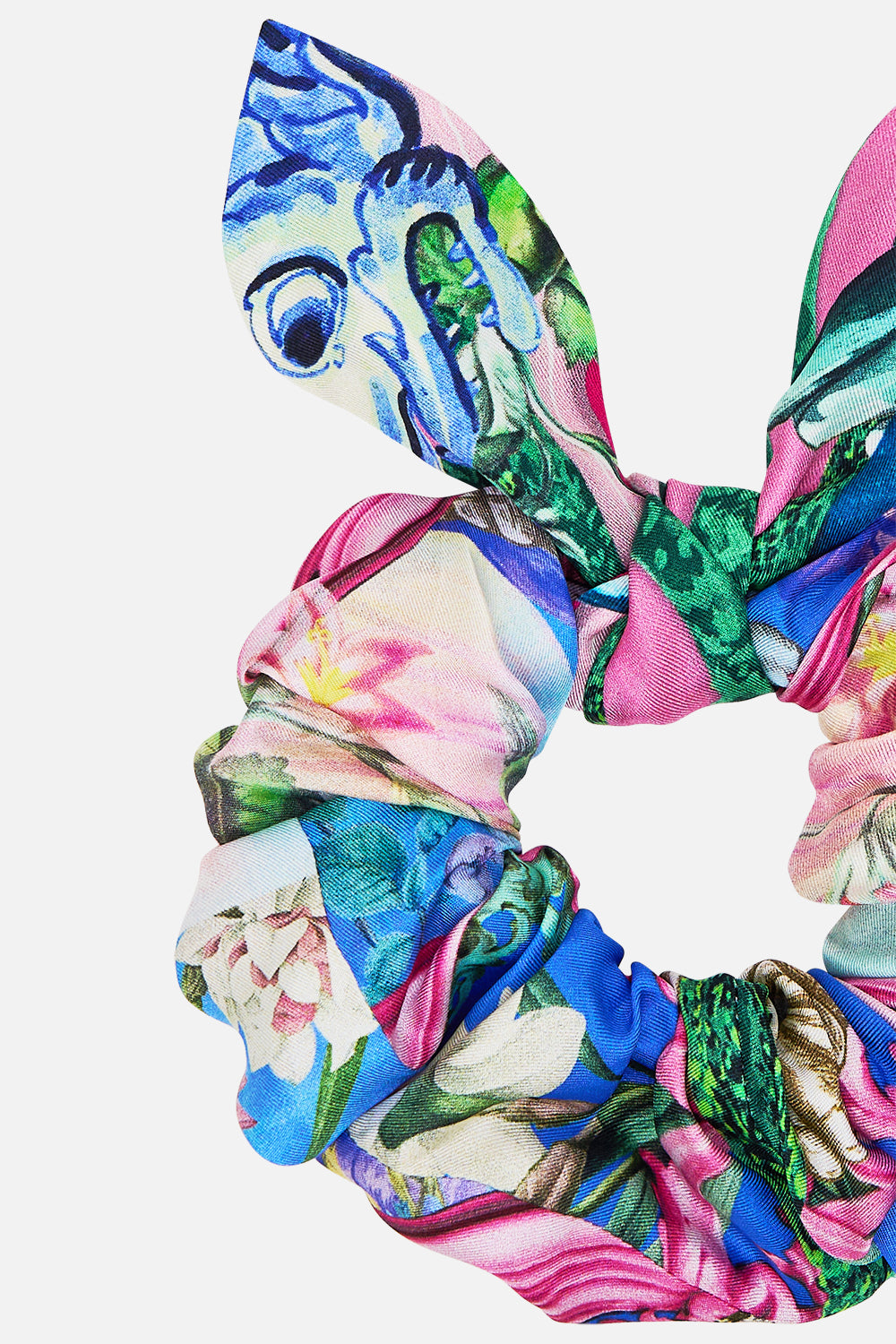 The CAMILLA Scrunchie With Tie in our Spirit Of Santa Maria print.