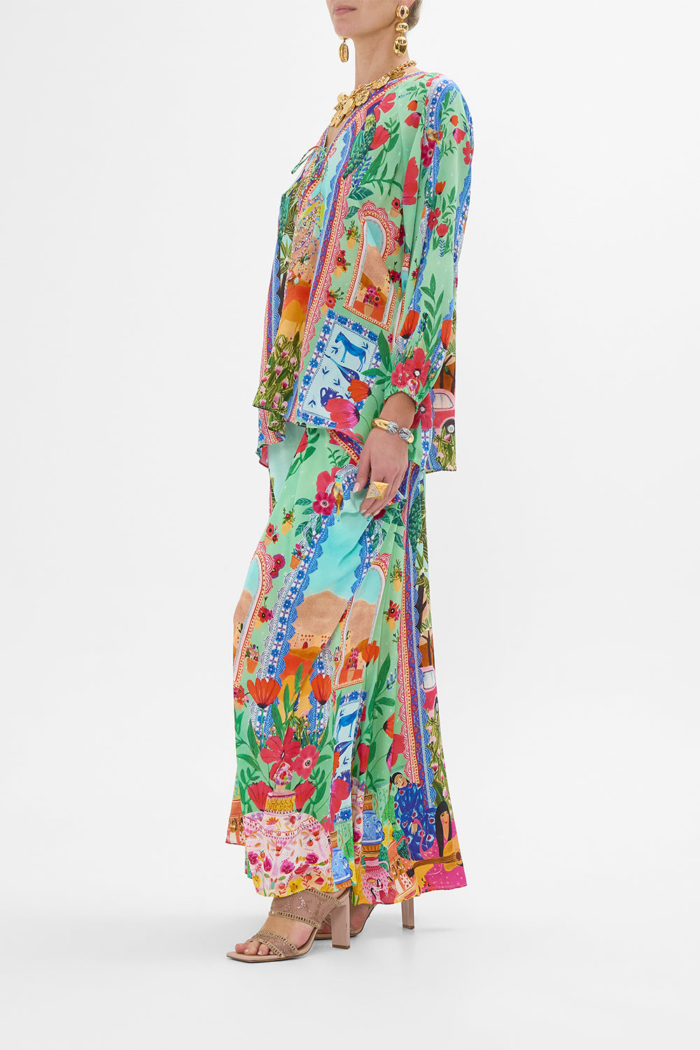 CAMILLA Pocket Skirt Dress in Queens of Creation print.