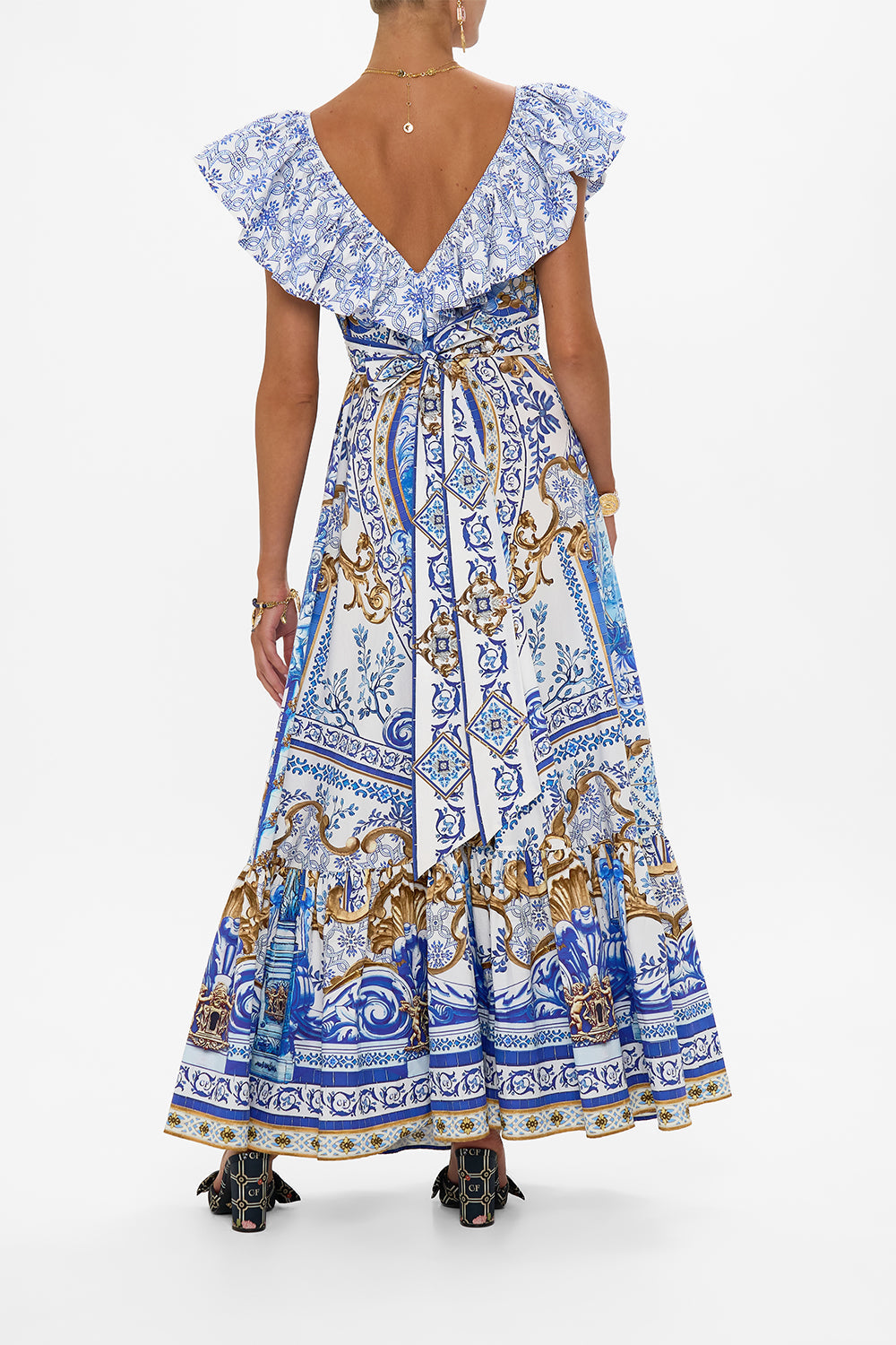 FRILL NECK DRESS WITH HARDWARE AZUL ADVENTURES