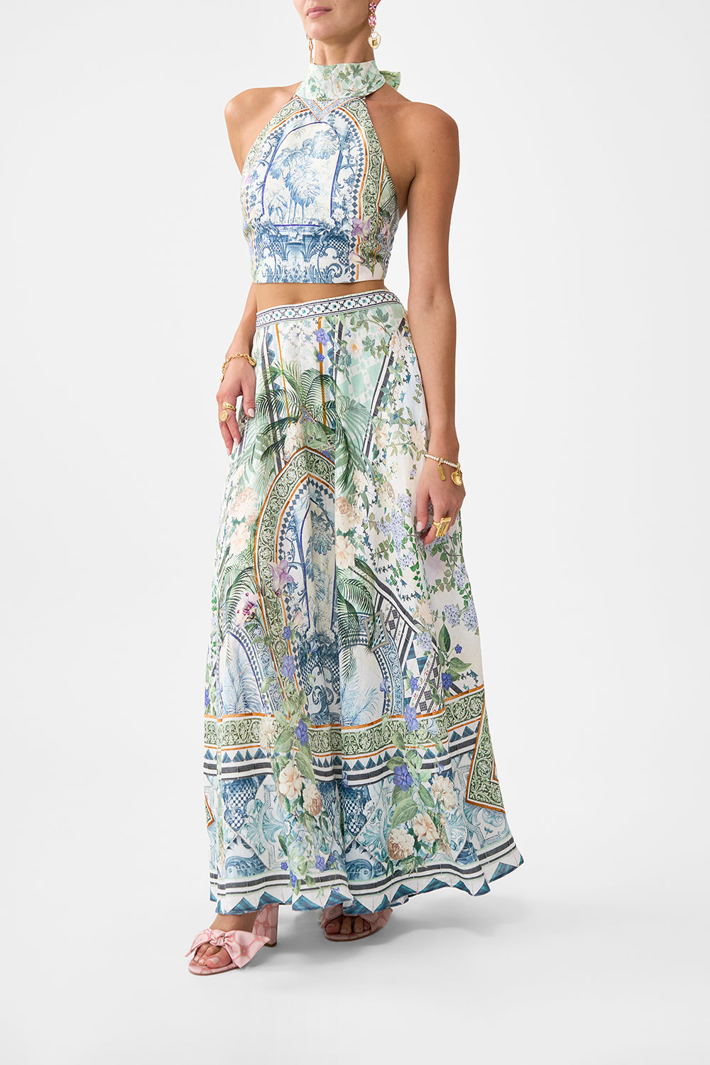 MAXI CIRCLE SKIRT JARDIM PARTY