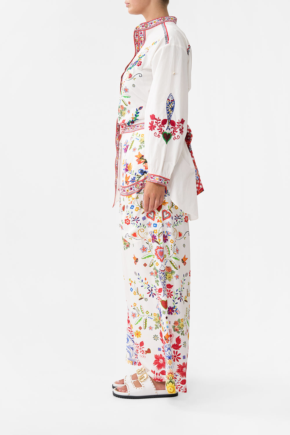 WIDE LEG TROUSER WITH FRONT POCKETS FAITH, LUCK & JUSTICE