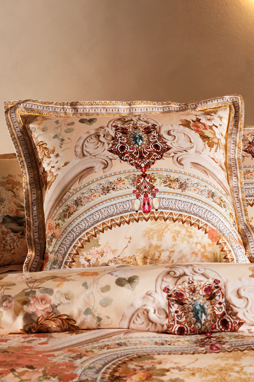 EUROPEAN PILLOWCASE ADORNED IN ANTIQUITY