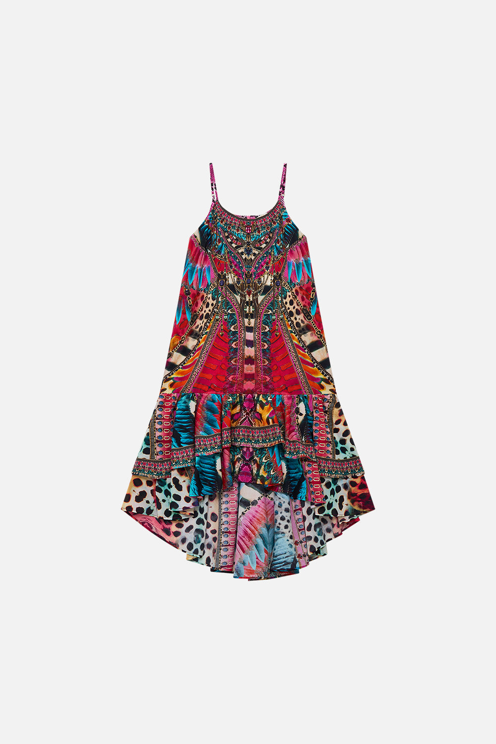 Milla by CAMILLA Tiered Hi-Lo Party Dress 12-14 in Sahara Supernatural print.