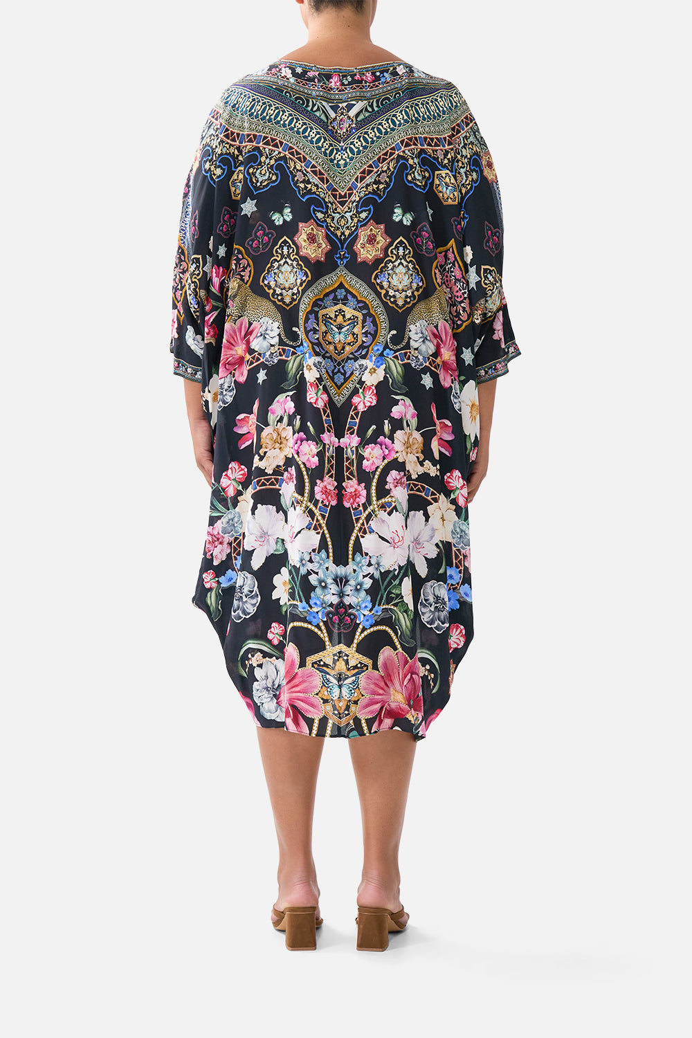 SCOOP BACK HEM DRESS MIDNIGHT IN MONSERRATE