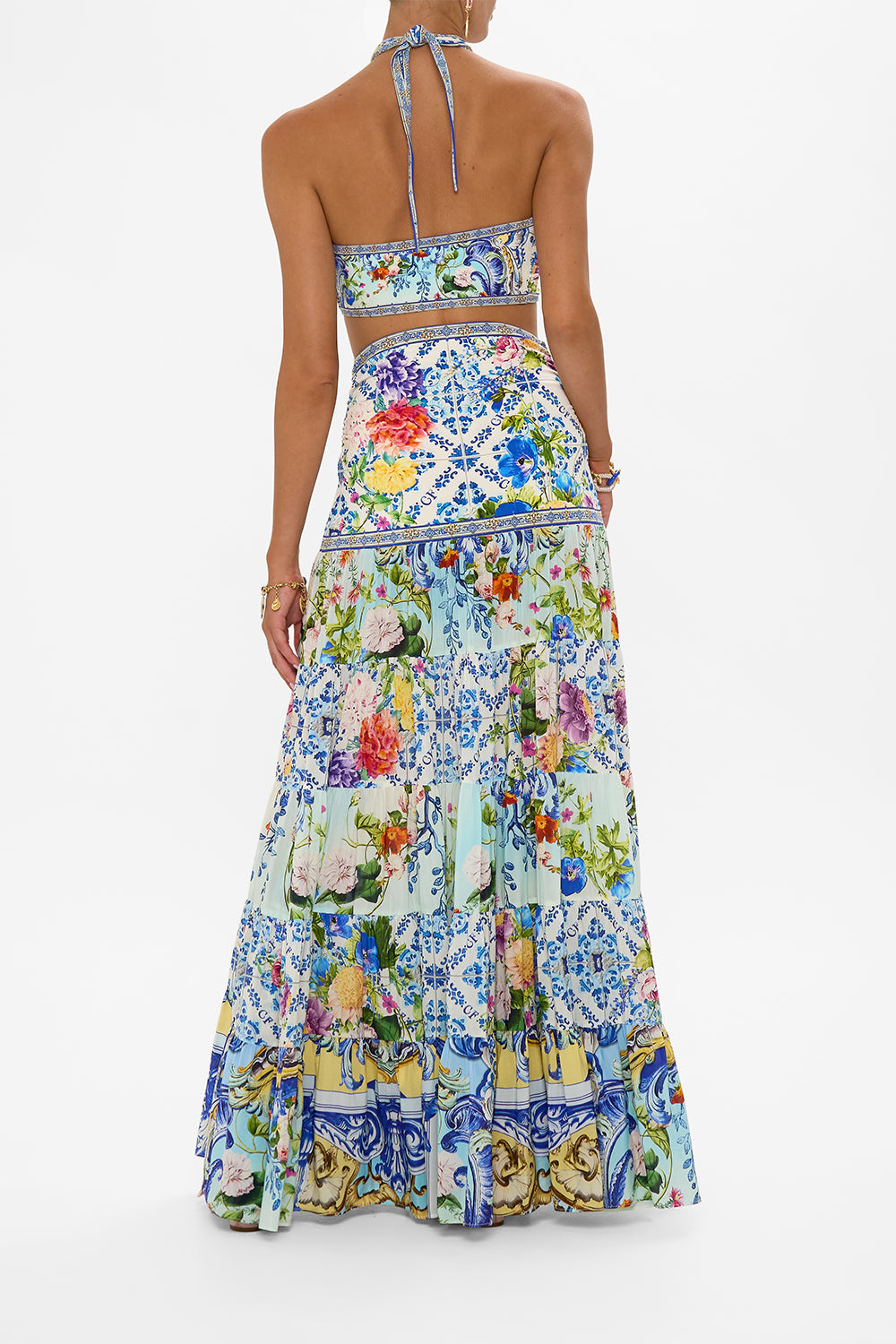 JERSEY SPLICED TIERED SKIRT WALL TO WALL WONDERS