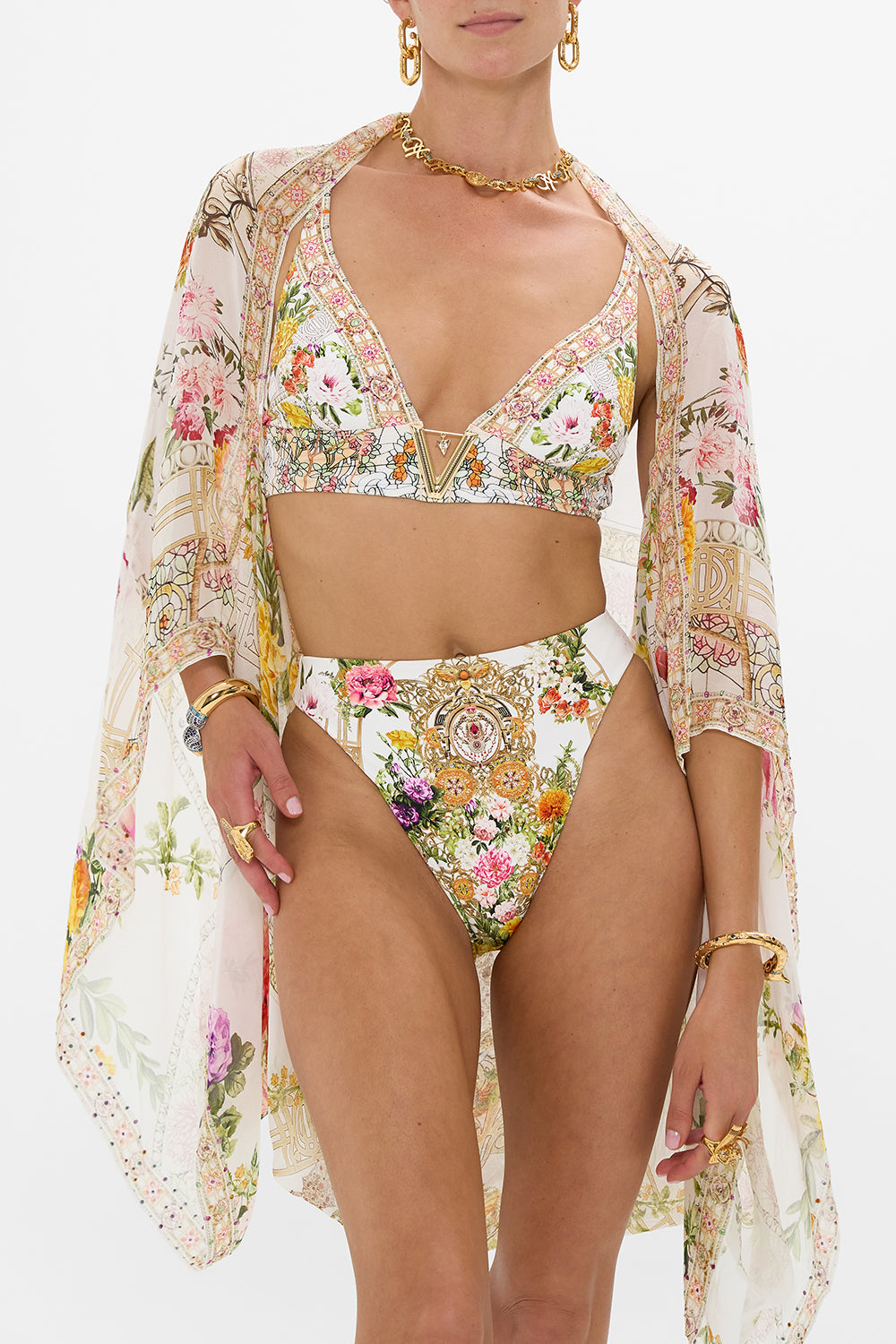 SILK SHRUG EGYPTIAN ROSE