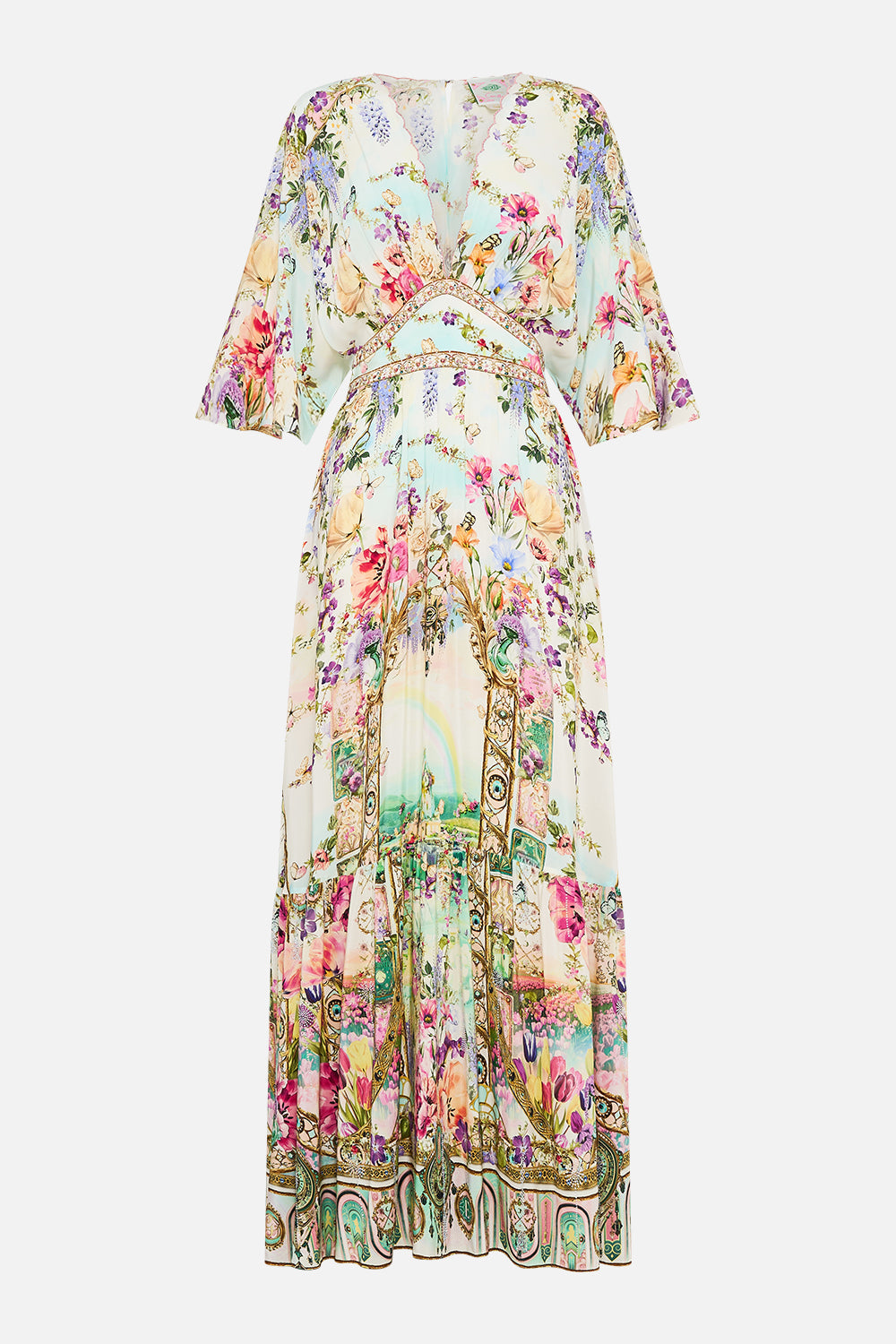 WAISTED DRESS WITH HEM RUFFLE MUNCHKINLAND