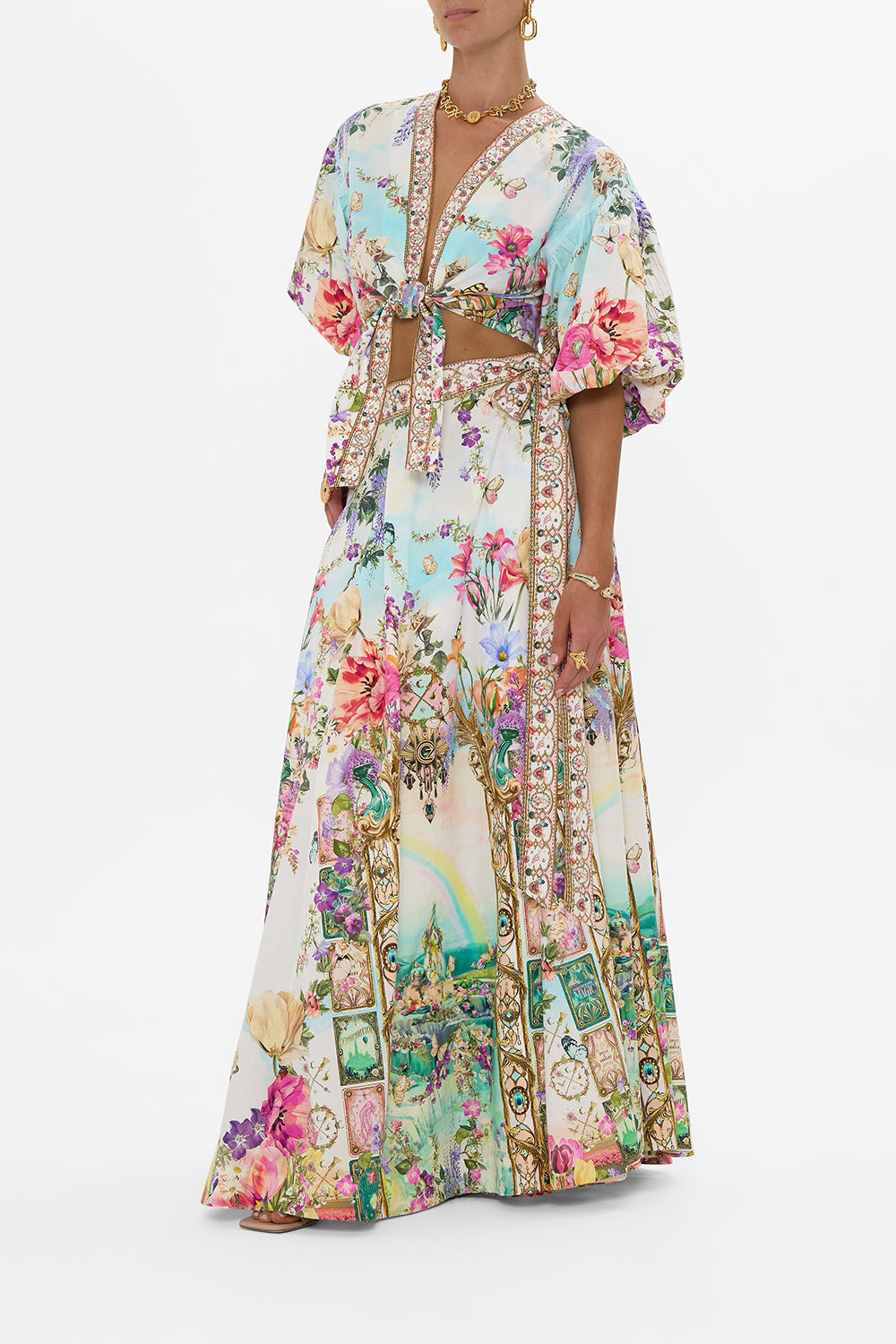 TIE FRONT PUFF SLEEVE TOP MUNCHKINLAND