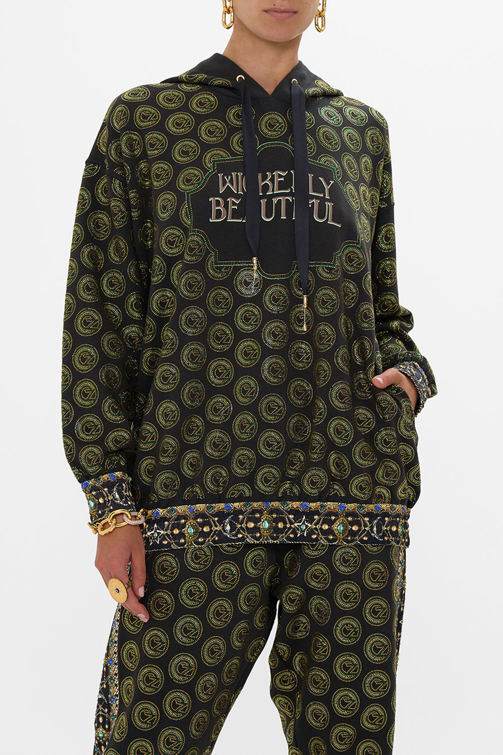 SILK BAND OVERSIZED HOODIE WITH POCKETS DEFY GRAVITY