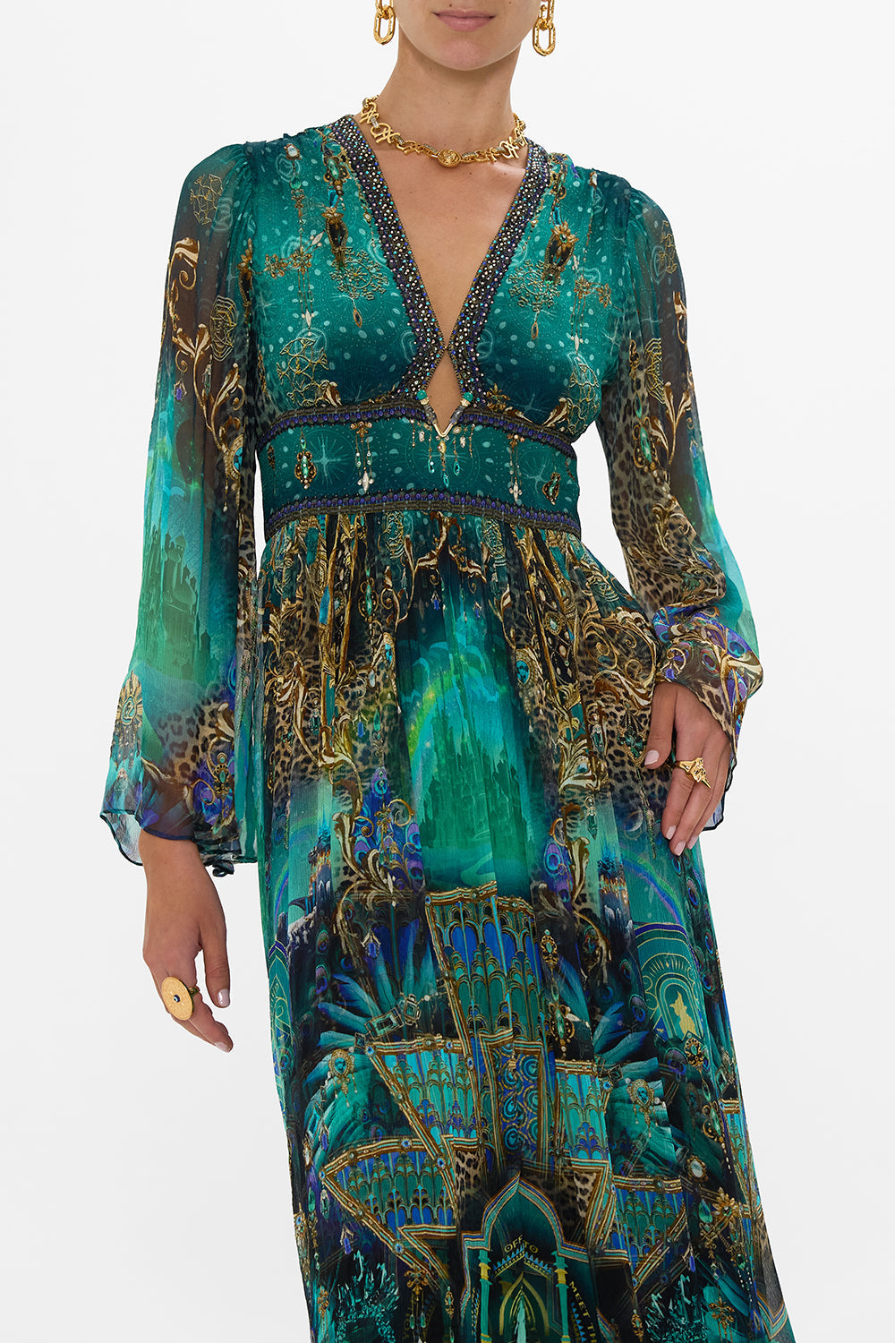 HARDWARE DETAIL LONG SLEEVE DRESS DEFY GRAVITY