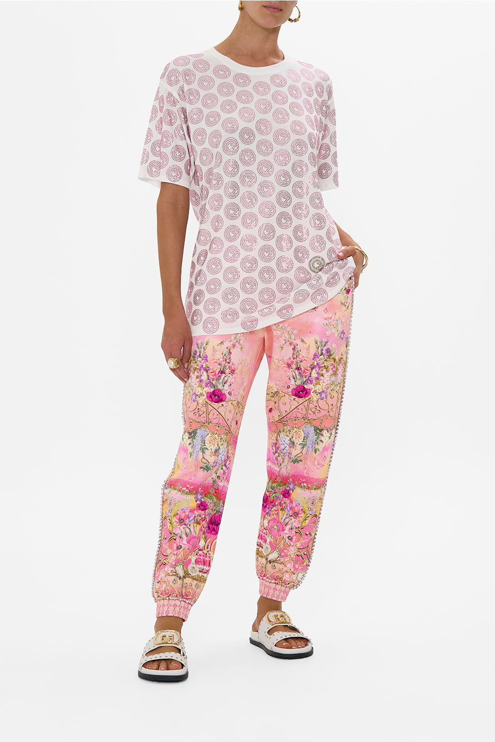 CAMISETA ANCHA DE GRUPO - BLANCO/ROSA TOTALMENTE OZMOPOLITAN