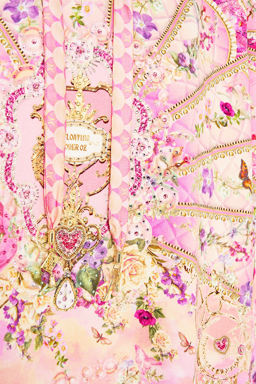 SILK BAND OVERSIZED HOODIE WITH BUTTERFLIES TOTALLY OZMOPOLITAN