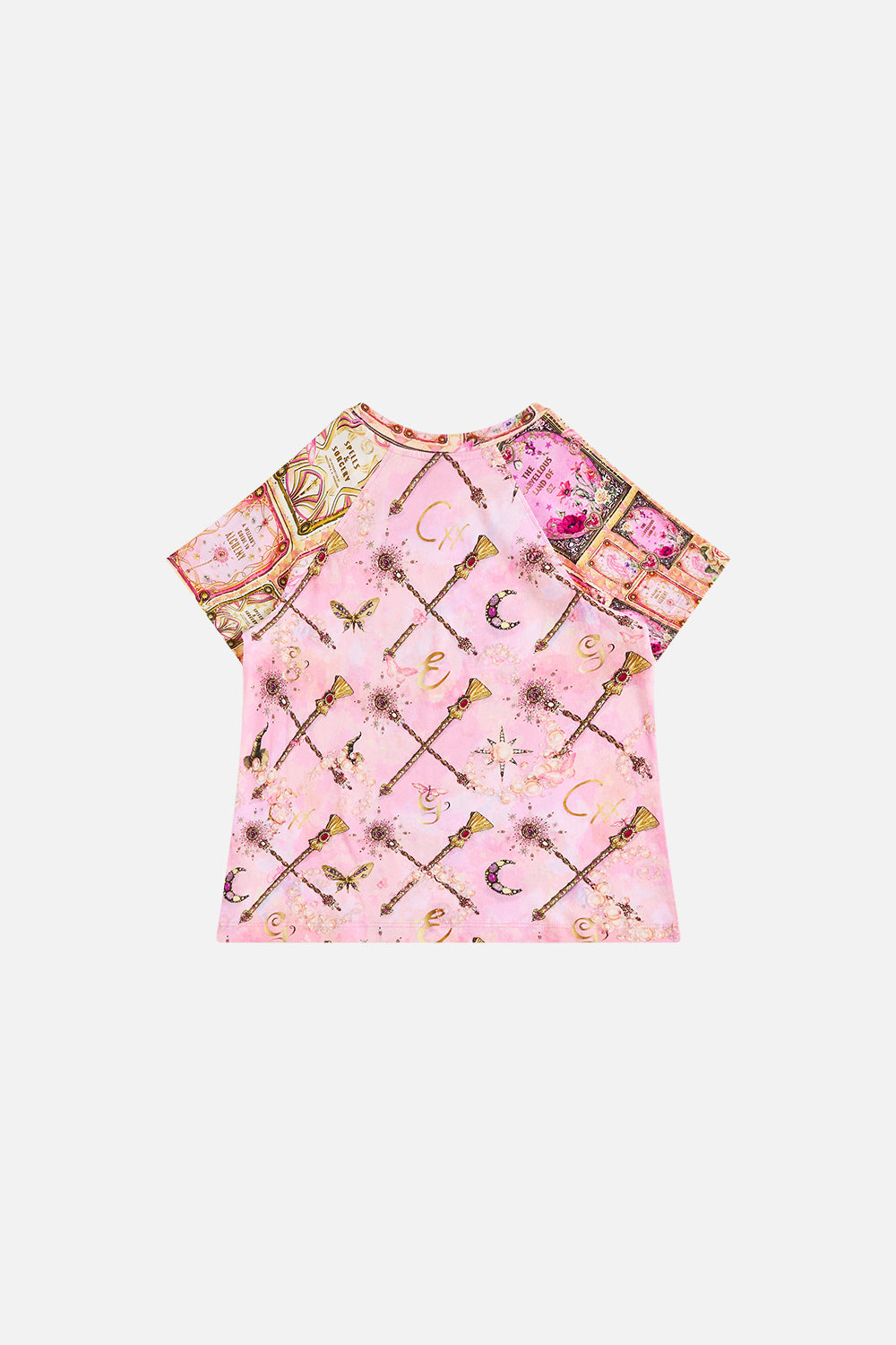 The CAMILLA KIDS RAGLAN TEE 4-10 TOTALLY OZMOPOLITAN in our  print.
