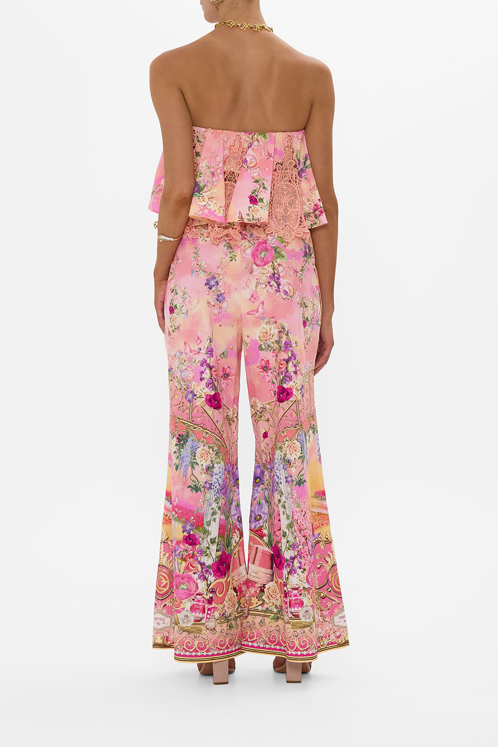 STRAPLESS JUMPSUIT WITH FRILL TOTALLY OZMOPOLITAN