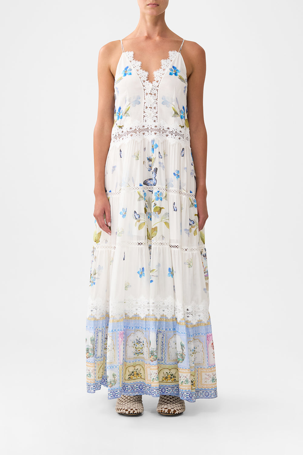 The CAMILLA trapeze tiered dress from our print botanical ballads