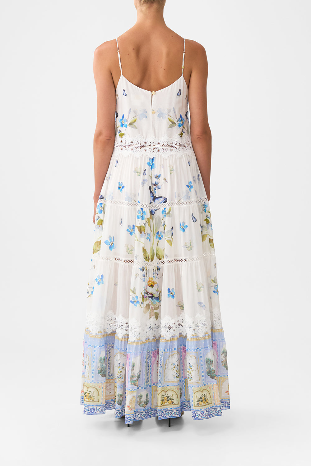 The CAMILLA trapeze tiered dress from our print botanical ballads