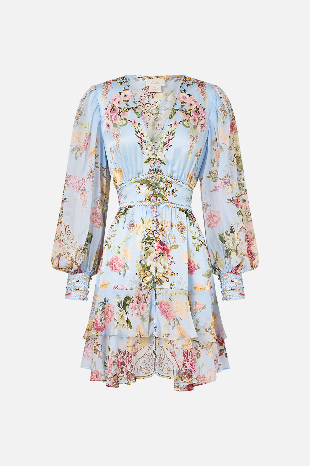 VESTIDO CON VOLANTES ABOTONADO TILED IN TIME