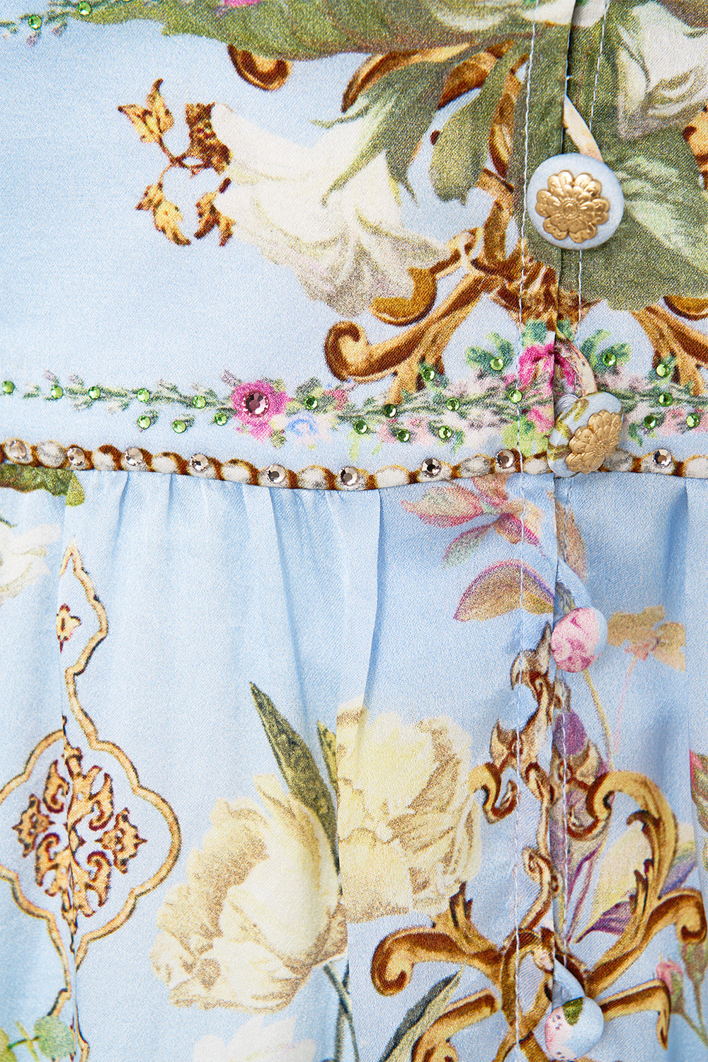 VESTIDO CON VOLANTES ABOTONADO TILED IN TIME