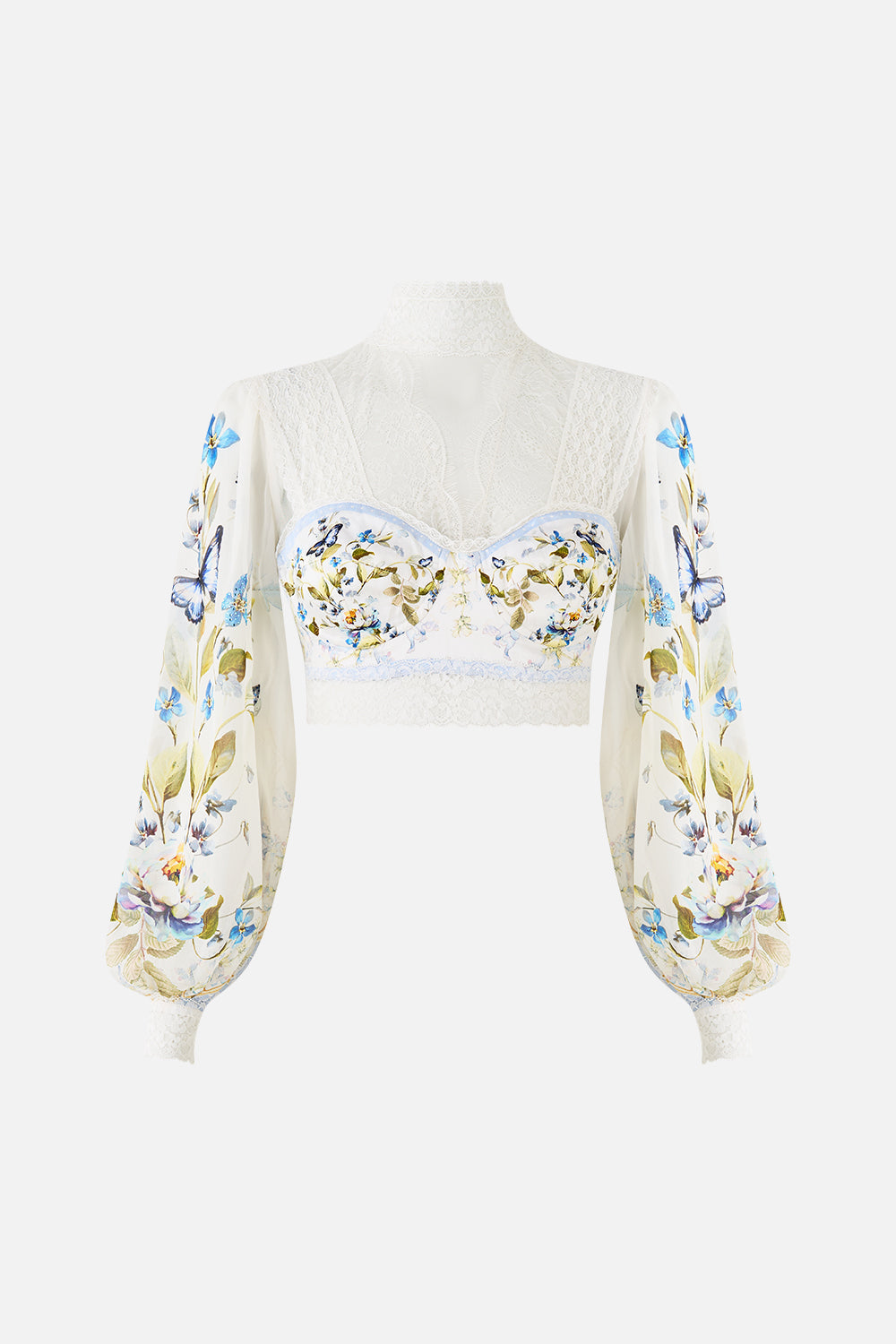 LACE SPLICE TOP WITH LONG SLEEVE BOTANICAL BALLADS