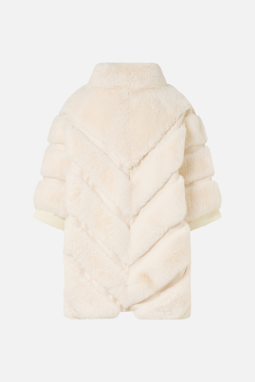 Tiled In Time Faux Fur Short Sleeve Slouch Jacket | CAMILLA US