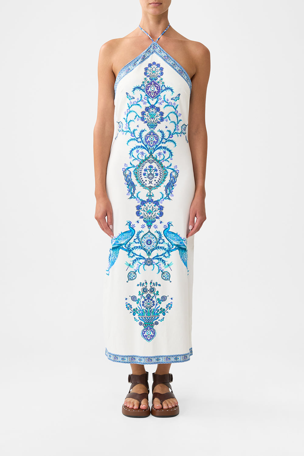 LONG JERSEY HALTER DRESS ISNIK LULLABY