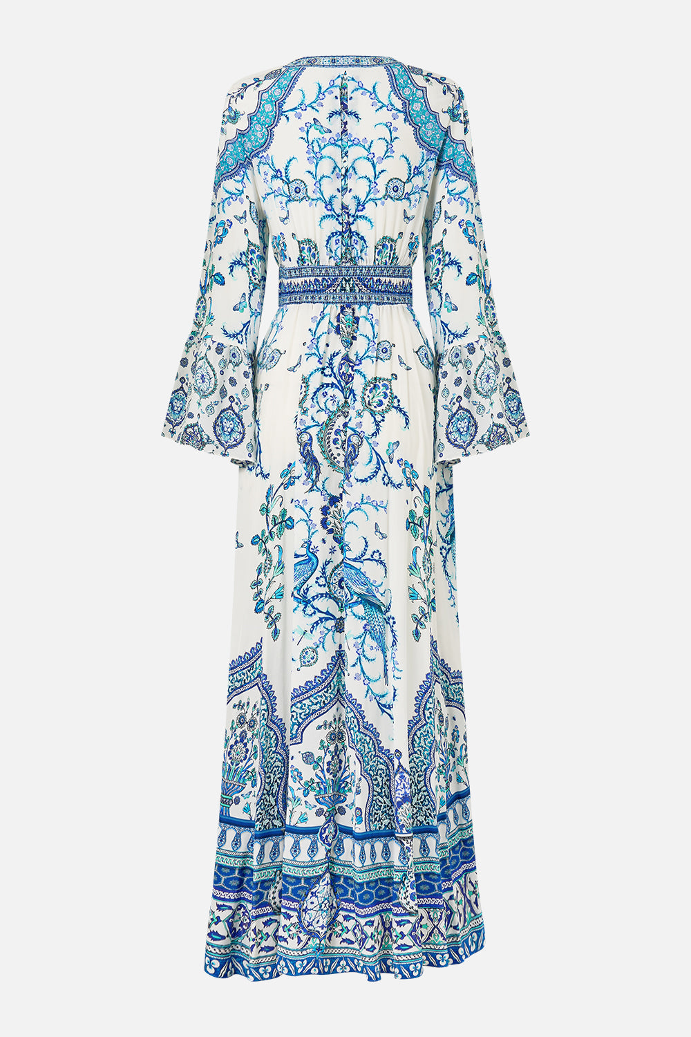 Isnik Lullaby Shaped Waistband Dress With Ruffle Sleeve | CAMILLA
